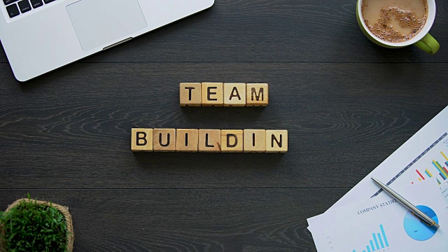 团队建设短语是由立方体组成的关于公司发展的集体想法视频下载
