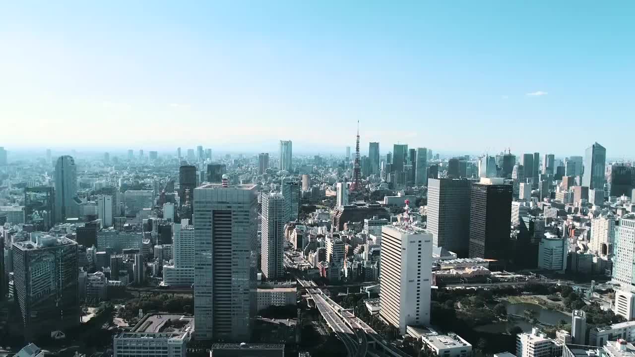 首都摩天大楼的航拍视频素材