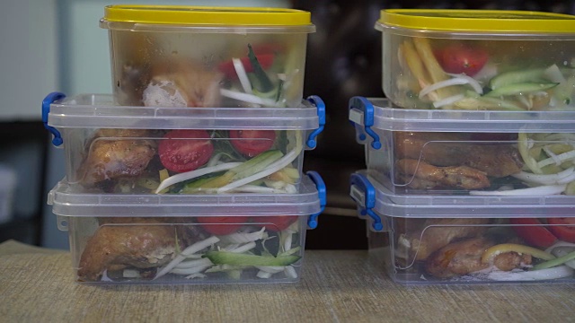 盒装健康午餐视频素材