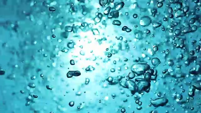 许多气泡在水下移动视频下载