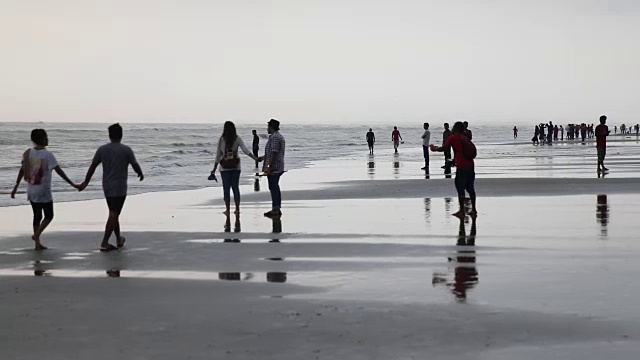 孟加拉国考克斯巴扎尔海滩视频素材