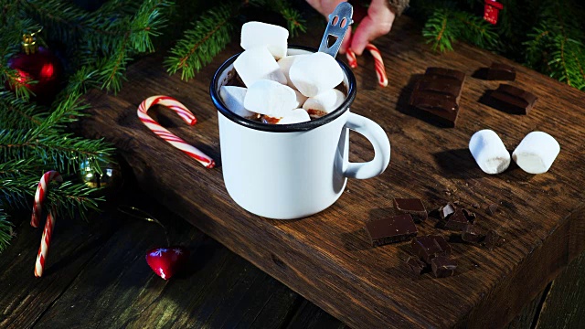 圣诞节的热巧克力视频素材