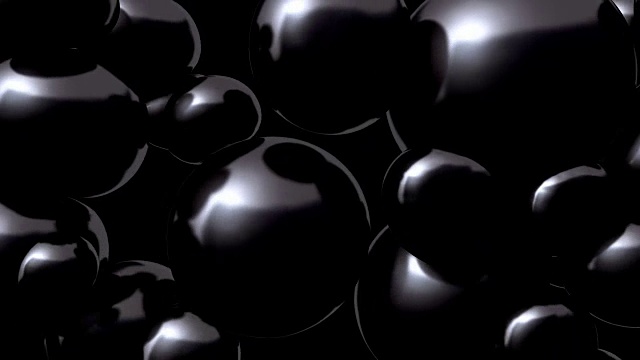 3D渲染浮动球体。抽象的成分。视频素材