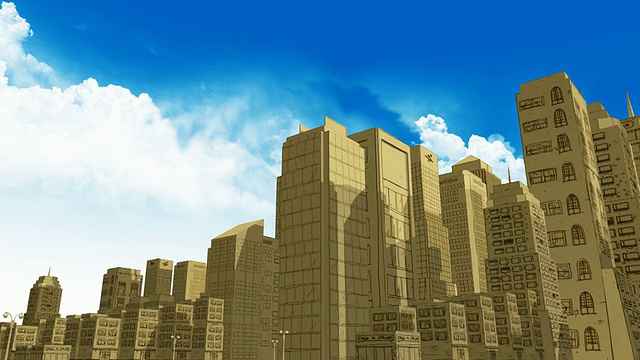 3D卡通风格的城市动画视频素材