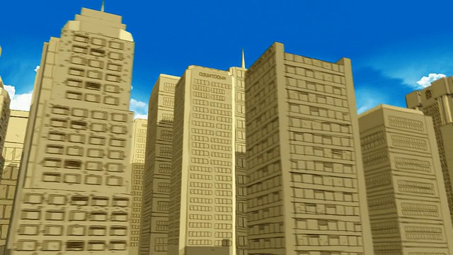 3D卡通风格的城市动画视频素材