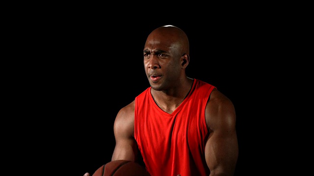 篮球运动员，慢动作视频素材