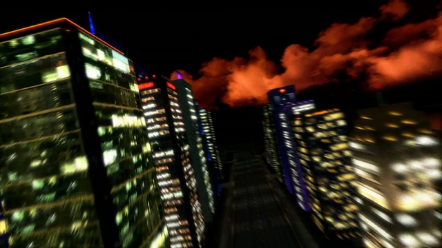 飞越3D城市视频素材