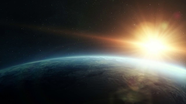 地球日出空间视频素材
