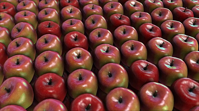红苹果堆(可循环)视频素材