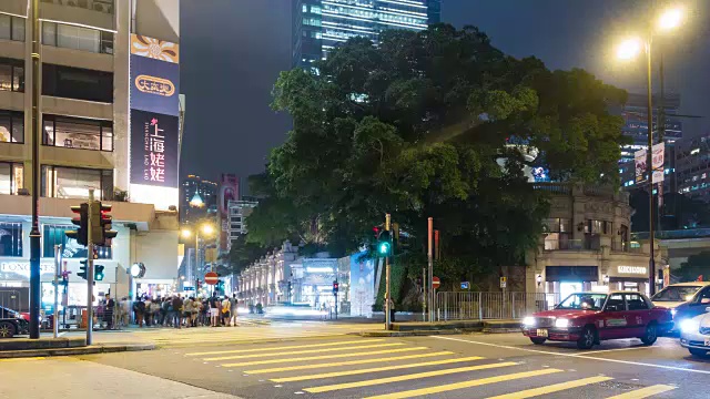 4K TL:香港街头之夜。视频素材