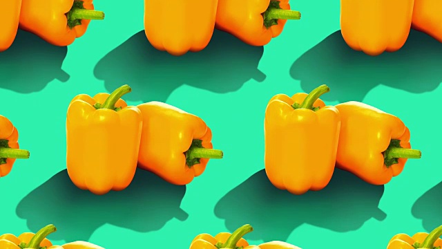 蔬菜图案的颜色背景。视频素材
