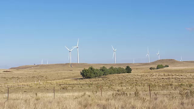60帧/秒的视频，风力涡轮机在澳大利亚视频下载