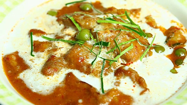 咖喱猪肉，泰国名菜视频素材