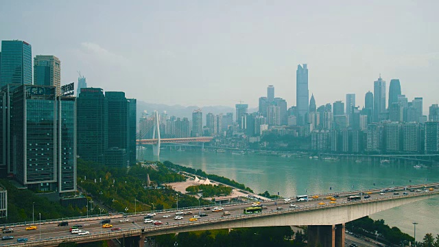 重庆城市的天际线和建筑视频下载