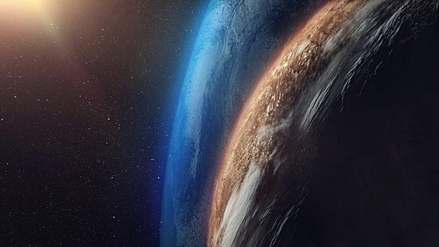 太阳系外的两颗未知行星视频素材
