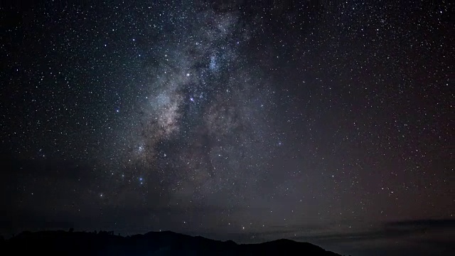 银河时光流逝和银河上的星空视频素材