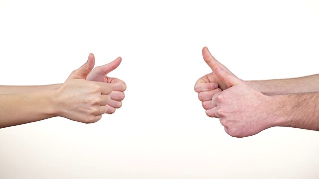 女性和男性的手势。手势和手势4K视频下载