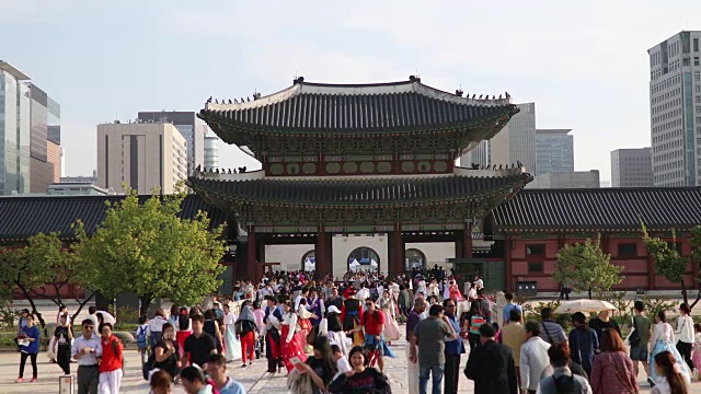 韩国首尔庆福宫的入口视频下载