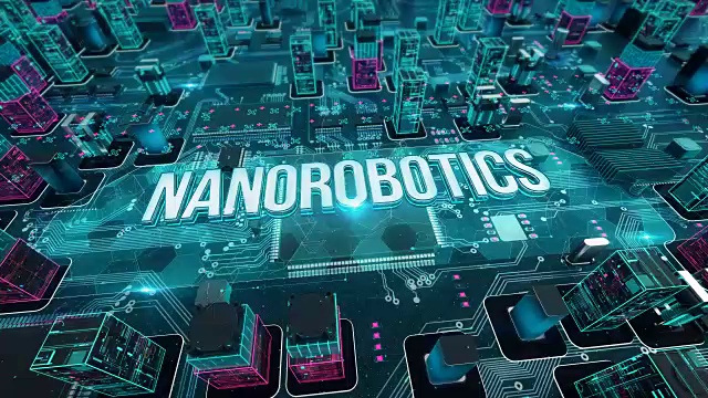 纳米机器人与数字技术概念视频素材