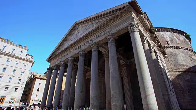 参观罗马万神殿视频素材