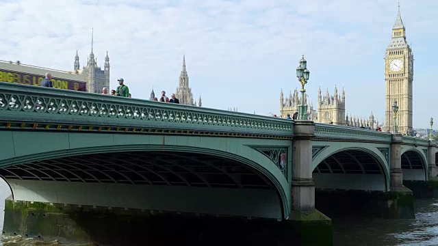 伦敦威斯敏斯特桥和大本钟视频素材