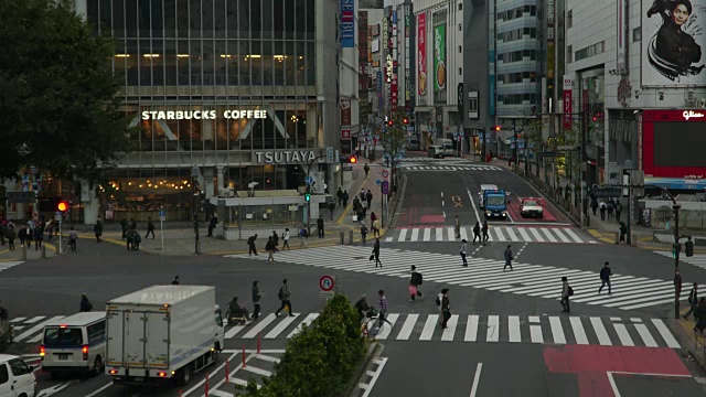 4k延时拍摄，日本东京涉谷穿越中景。视频下载