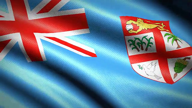 斐济国旗。无缝循环动画，4K高清视频视频下载