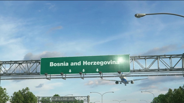 飞机在波斯尼亚和黑塞哥维那着陆视频下载