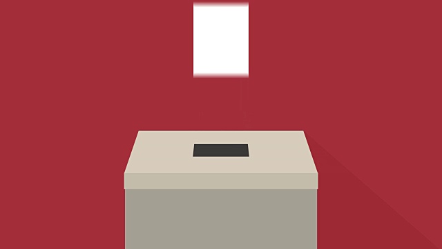 选票进入投票箱，民主理念循环视频下载