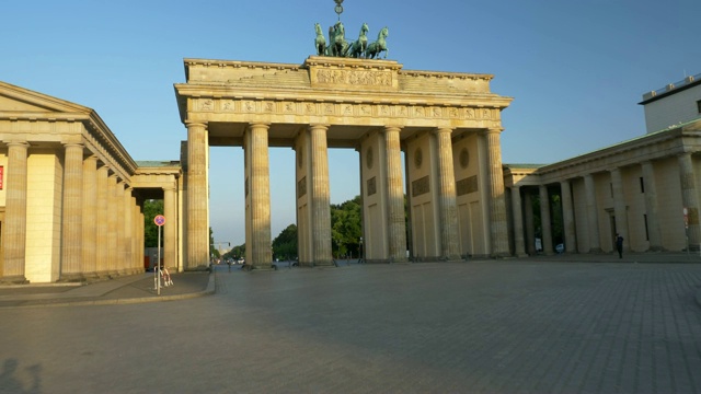 勃兰登堡门的日出，柏林视频素材
