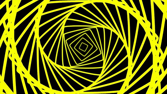 几何抽象循环方块运动背景黑黄色视频素材