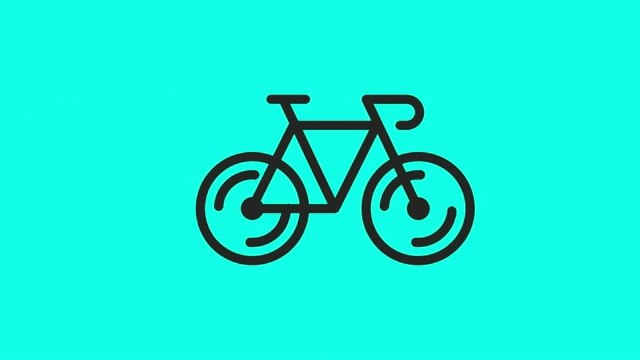 自行车图标-矢量动画视频下载