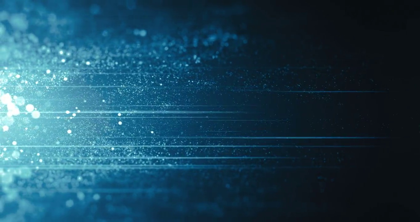 蓝色粒子水平移动-循环视频素材
