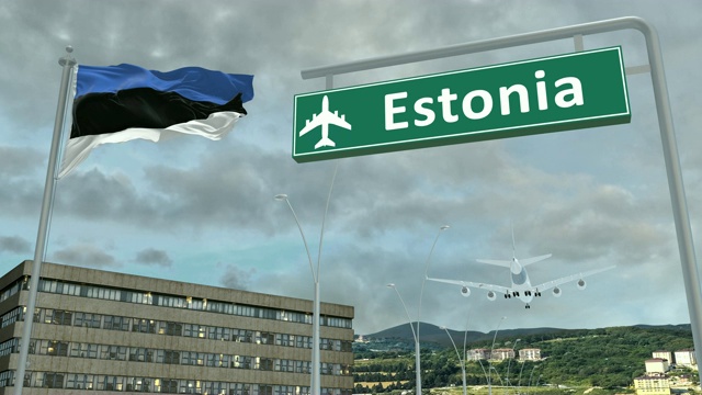 爱沙尼亚，飞机接近着陆视频下载