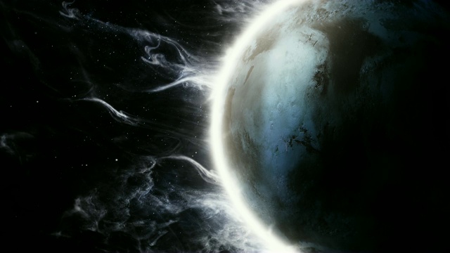 3D动画的一个外星球与惊人的大气视频素材