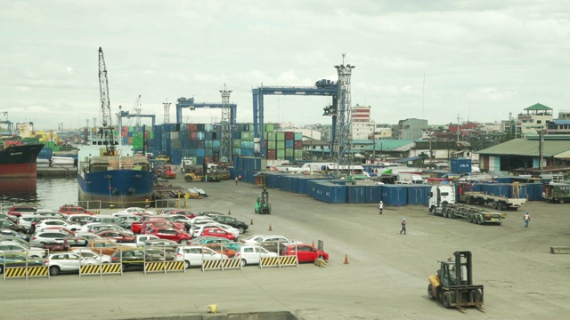 马尼拉工业港，菲律宾视频素材