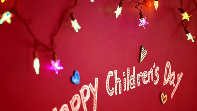 红色快乐儿童节背景视频视频素材