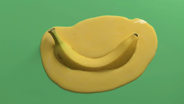 循环定格动画融化香蕉视频素材