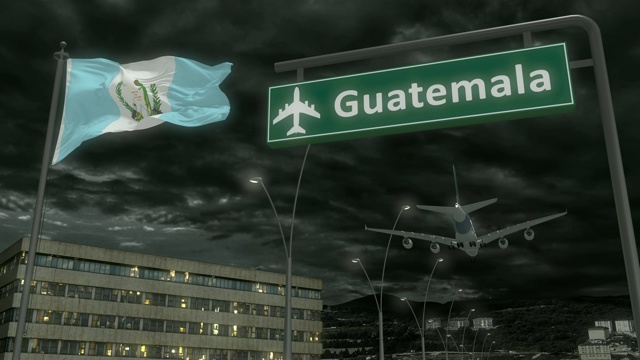 危地马拉，飞机接近着陆视频下载