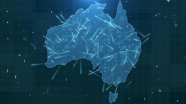 澳大利亚地图连接完整细节背景4K视频下载