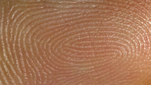 指纹手指皮肤微距拍摄视频素材