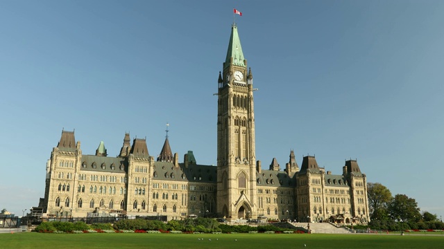位于安大略省渥太华的加拿大议会大厦视频素材