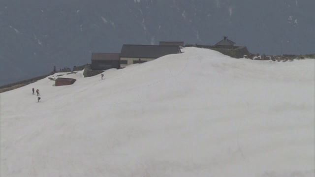 空中，日本山形加山山视频素材