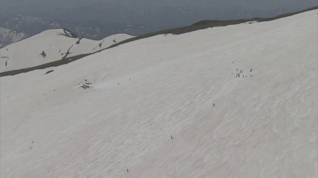 空中，日本山形加山山视频素材