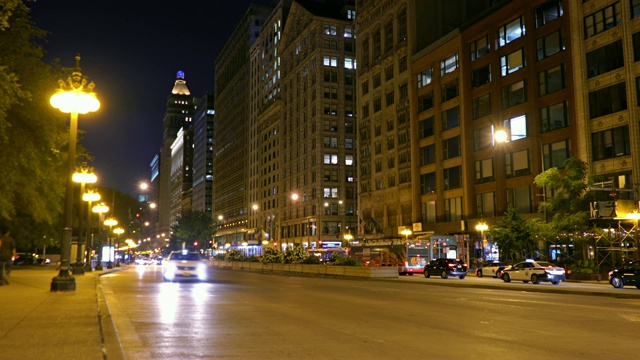 芝加哥在晚上视频素材
