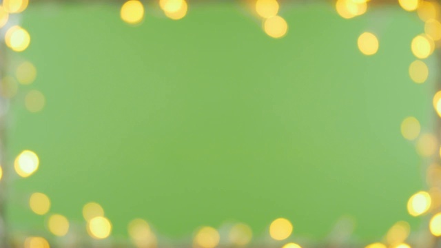 散景光框绿屏背景视频素材