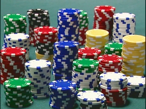 扑克筹码。视频下载