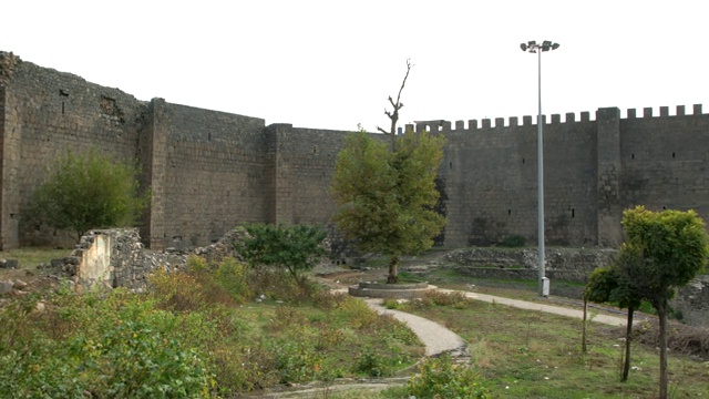 在Diyarbakır，土耳其东南部Diyarbakır要塞的全景视频下载