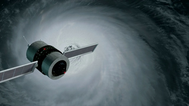 来自太空的飓风风暴龙卷风视频素材