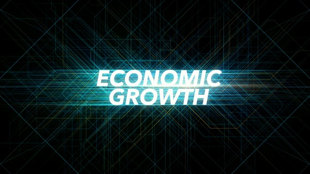 数字线路技术字-经济增长视频下载